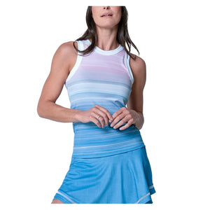 Women`s Linen Vision Tennis Tank Periwinkle Apparel Lucky In Love