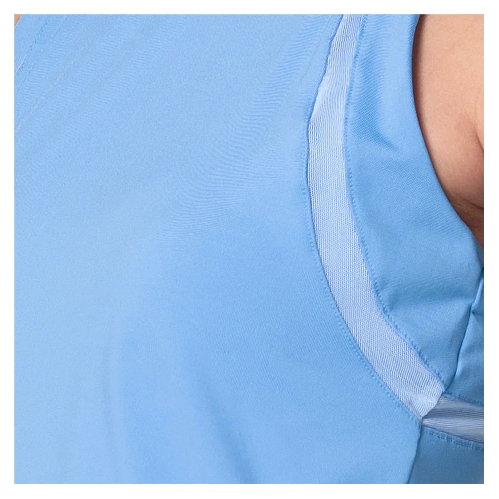 Women`s High Neck Action Tennis Tank with Bra Periwinkle Apparel Lucky In Love