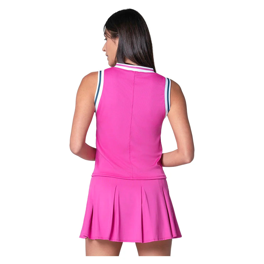 Women`s Love Set Muscle Tennis Tank Mulberry Apparel Lucky In Love