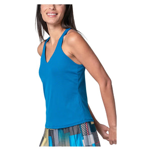 Women`s Clubhouse Tennis Tank with Bra Electric Blue Apparel Lucky In Love