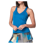 Women`s Clubhouse Tennis Tank with Bra Electric Blue Apparel Lucky In Love