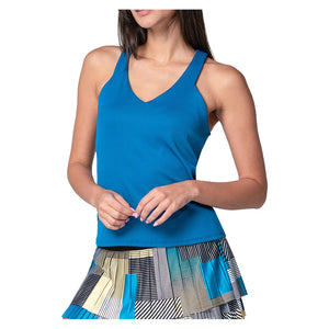 Women`s Clubhouse Tennis Tank with Bra Electric Blue Apparel Lucky In Love