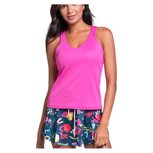 Women`s Clubhouse Tennis Tank with Bra Mulberry Apparel Lucky In Love