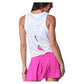 Women`s Love Set Tie Back Tennis Tank White Apparel Lucky In Love