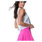 Women`s Love Set Tie Back Tennis Tank White Apparel Lucky In Love