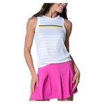 Women`s Love Set Tie Back Tennis Tank White Apparel Lucky In Love