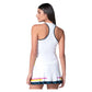 Women`s Love Bound Tennis Tank with Bra White Apparel Lucky In Love