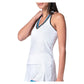 Women`s Stripe Hype Tennis Tank with Bra White Apparel Lucky In Love