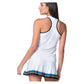 Women`s Stripe Hype Tennis Tank with Bra White Apparel Lucky In Love