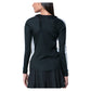 Women`s Stripe It Up Long Sleeve Tennis Top Black Apparel Lucky In Love