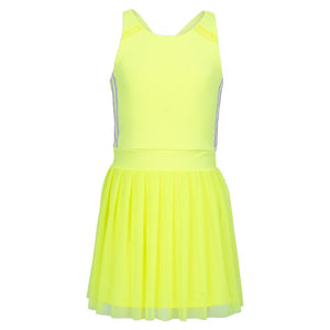 Girls' Game Time Tennis Dress Neon Yellow Apparel Lucky In Love