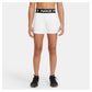 Girls' Pro Training Shorts White and Pure Platinum Apparel Nike