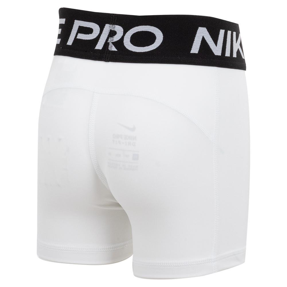 Girls' Pro Training Shorts White and Pure Platinum Apparel Nike