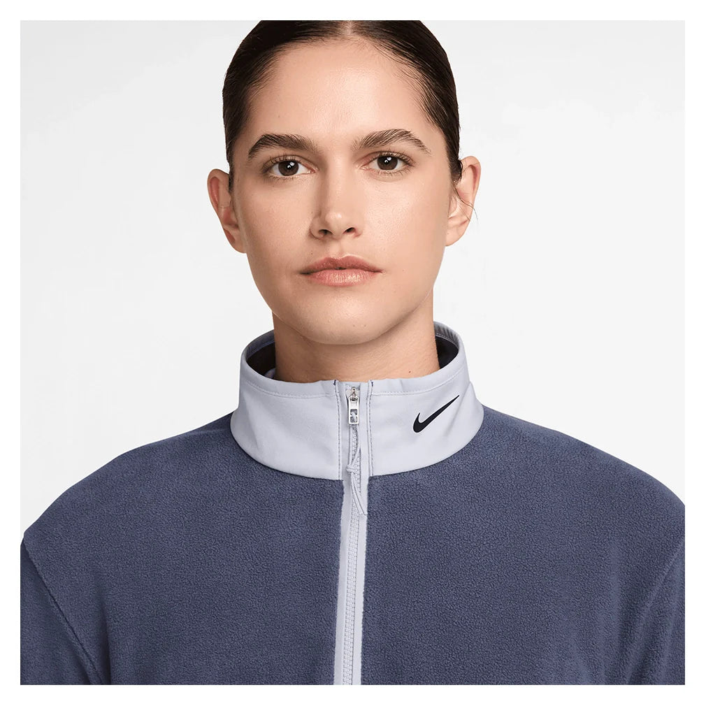 Women's Therma-FIT Victory Long-Sleeve 1/2-Zip Tennis Top Sanded Purple and Ghost Apparel Nike