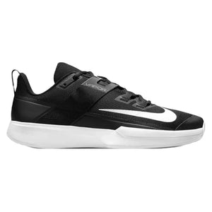 Men`s Court Vapor Lite Tennis Shoes Black and White Footwear Nike