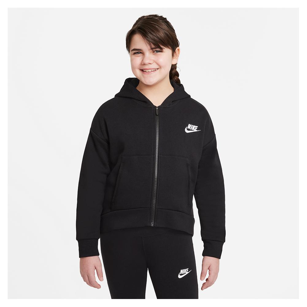 Girls' Sportswear Club Fleece Full-Zip Hoodie Apparel Nike
