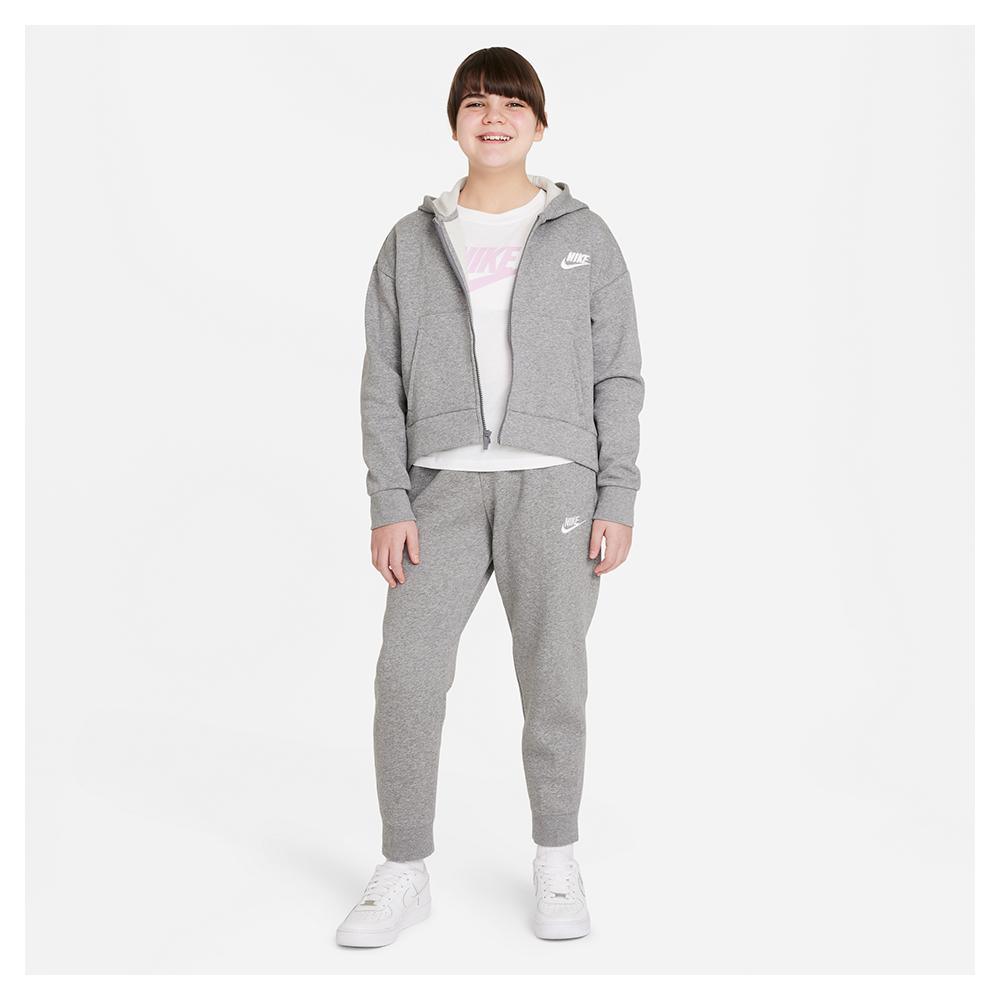 Girls' Sportswear Club Fleece Full-Zip Hoodie Apparel Nike
