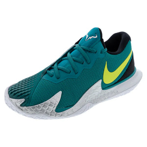 Men`s Rafa Zoom Vapor Cage 4 Tennis Shoes Bright Spruce and Atomic Green Footwear Nike