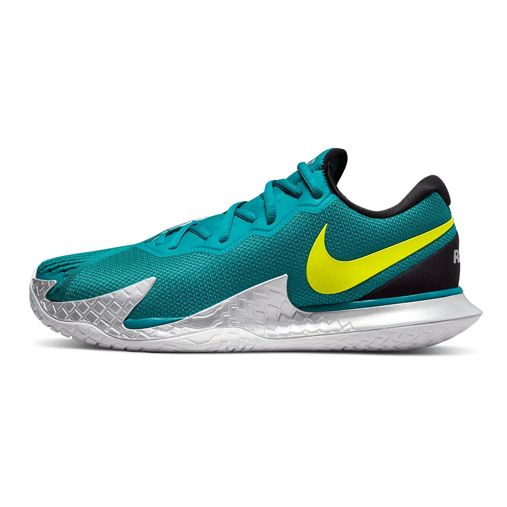 Men`s Rafa Zoom Vapor Cage 4 Tennis Shoes Bright Spruce and Atomic Green Footwear Nike