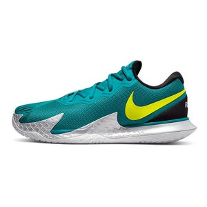 Men`s Rafa Zoom Vapor Cage 4 Tennis Shoes Bright Spruce and Atomic Green Footwear Nike