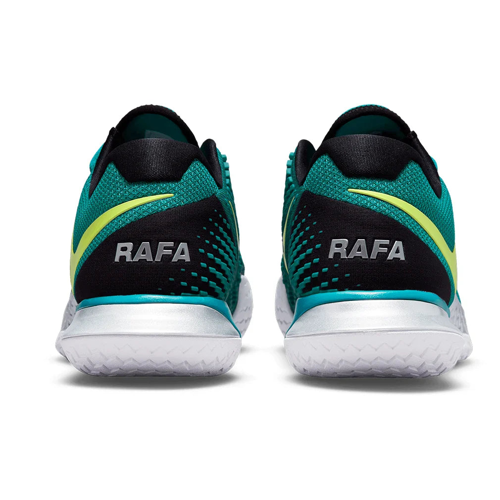 Men`s Rafa Zoom Vapor Cage 4 Tennis Shoes Bright Spruce and Atomic Green Footwear Nike