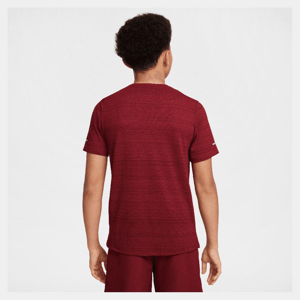 Boys' Dri-Fit Miler Short Sleeve Training Top Apparel Nike
