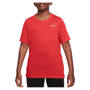 Boys` Dri-FIT Miler Short Sleeve Training Top Apparel Nike