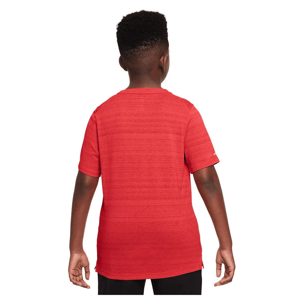 Boys` Dri-FIT Miler Short Sleeve Training Top Apparel Nike