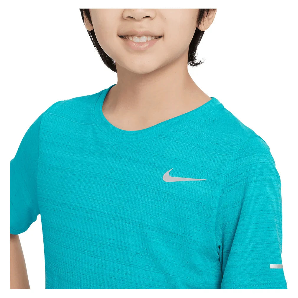 Boys` Dri-FIT Short Sleeve Miler Training Top Apparel Nike