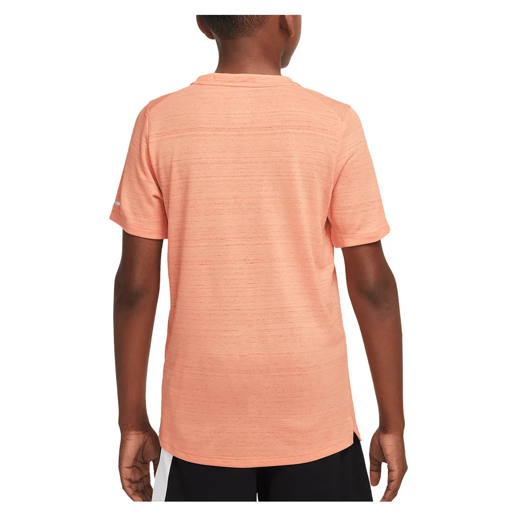 Boys` Dri-FIT Short Sleeve Miler Training Top Apparel Nike