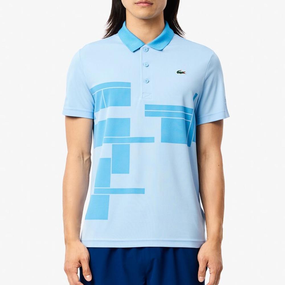 Men's Novak Djokovic Graphic Tennis Polo (Fan) Overview and Argentine Blue Apparel Lacoste