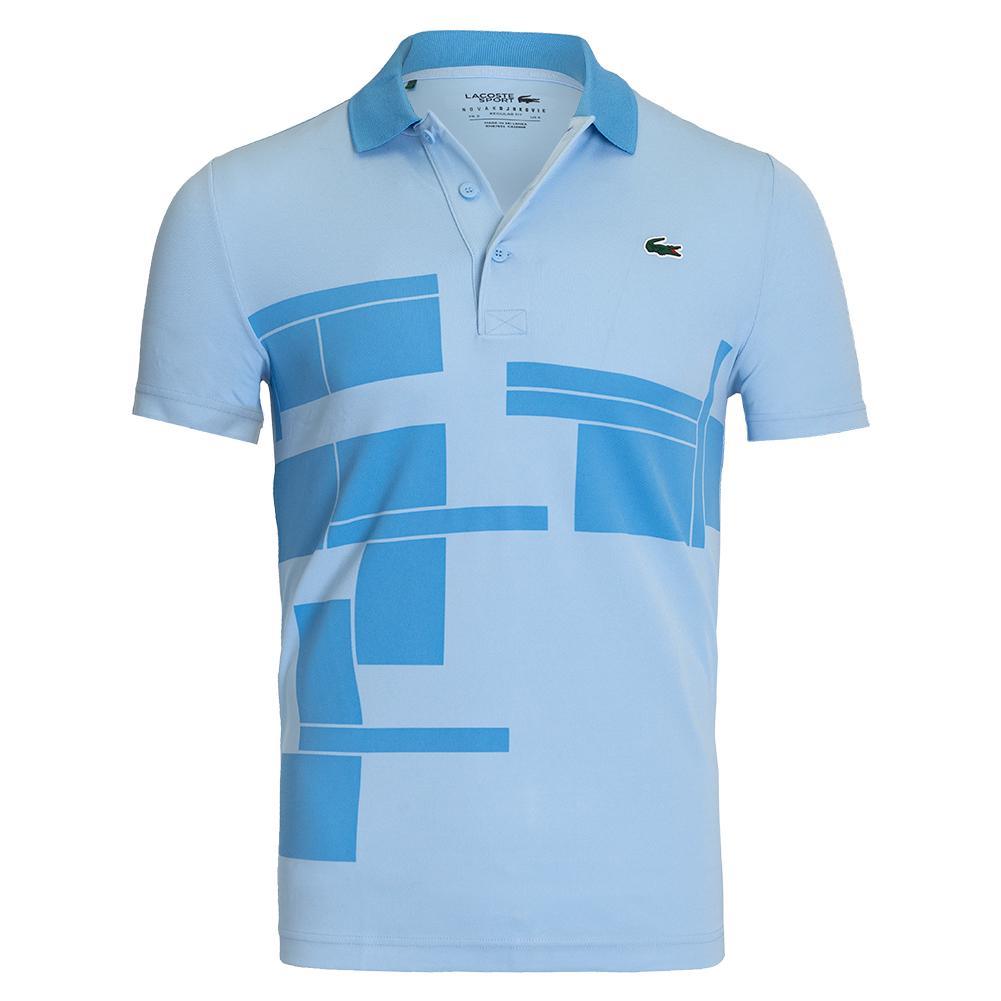 Men's Novak Djokovic Graphic Tennis Polo (Fan) Overview and Argentine Blue Apparel Lacoste