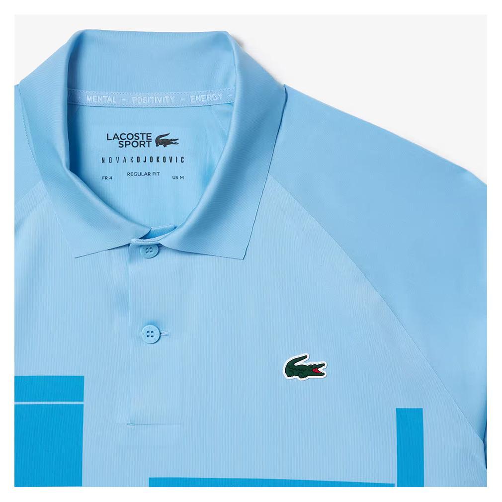 Men's Novak Djokovic Light Stretch Tennis Polo Overview and Argentine Blue Apparel Lacoste