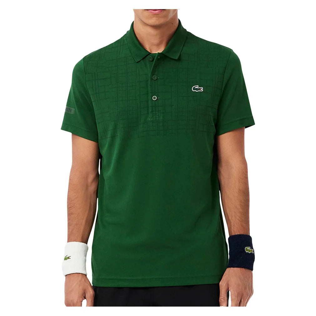 Men`s Novak Djokovic Fan Tennis Polo Green Apparel Lacoste