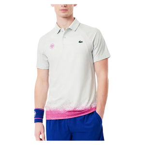 Men`s Roland Garros Medvedev On Court Mesh Tennis Polo Pale Green and Malva Apparel Lacoste
