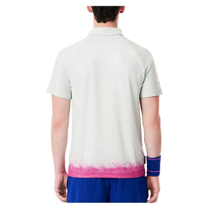 Men`s Roland Garros Medvedev On Court Mesh Tennis Polo Pale Green and Malva Apparel Lacoste