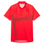 Men`s Novak Djokovic Light Stretch On Court Tennis Polo Grenandine Apparel Lacoste