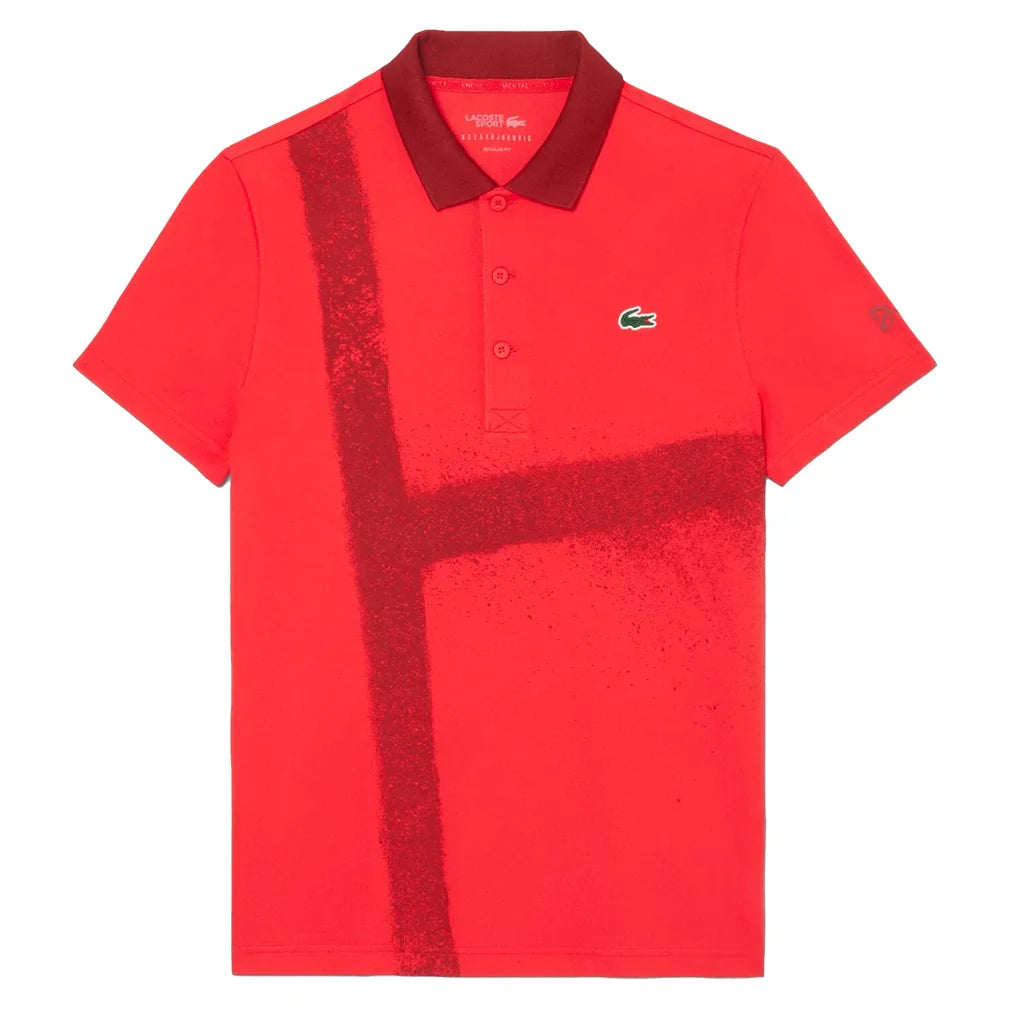 Men`s Novak Djokovic Ultra Dry Fan Tennis Polo Grenandine Apparel Lacoste