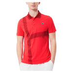 Men`s Novak Djokovic Ultra Dry Fan Tennis Polo Grenandine Apparel Lacoste