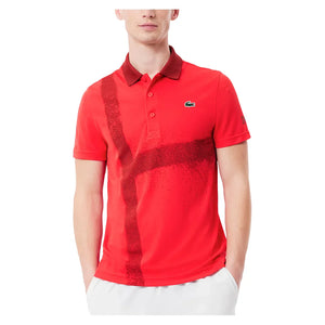 Men`s Novak Djokovic Ultra Dry Fan Tennis Polo Grenandine Apparel Lacoste