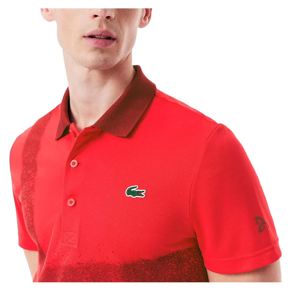 Men`s Novak Djokovic Ultra Dry Fan Tennis Polo Grenandine Apparel Lacoste