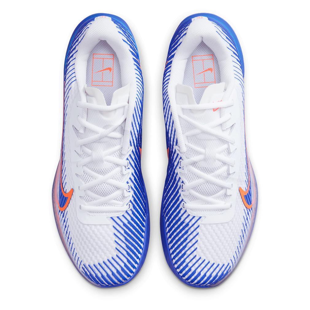 Men`s Air Zoom Vapor 11 Tennis Shoes White and Hyper Royal Footwear Nike
