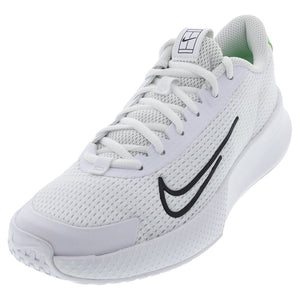 Women`s Vapor Lite 2 Tennis Shoes White and Poison Green Footwear Nike
