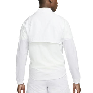 Mens Rafa Dri-Fit Tennis Jacket White and Black Apparel Nike