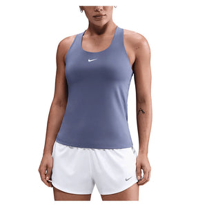 Women's Swoosh Medium-Support Padded Sports Bra Tank World Indigo and White Apparel Nike