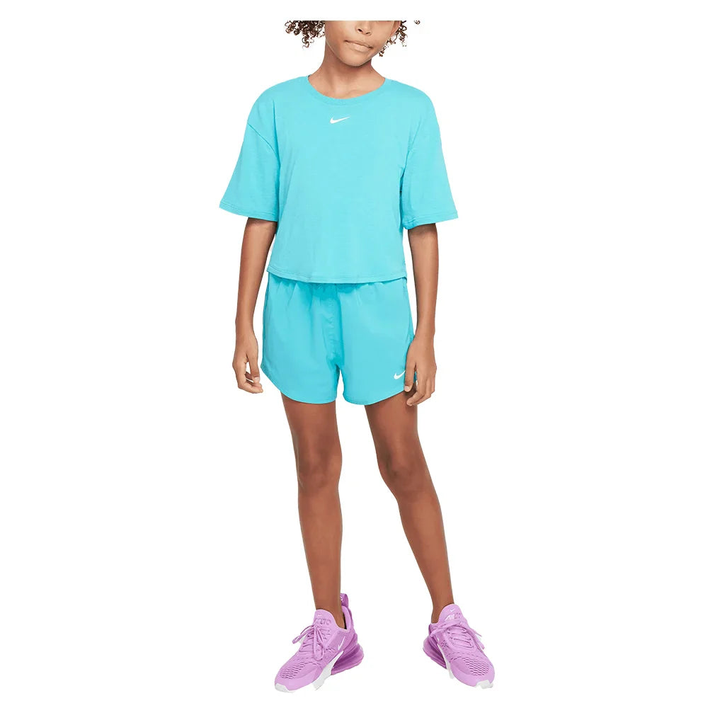 Girls` Dri-FIT High-Waisted Woven 3 Inch Training Shorts Apparel Nike
