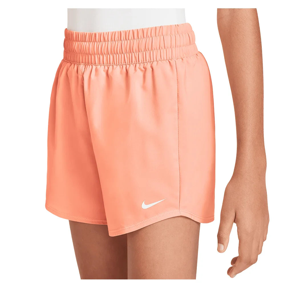Girls` Dri-FIT High-Waisted Woven 3 Inch Training Shorts Apparel Nike