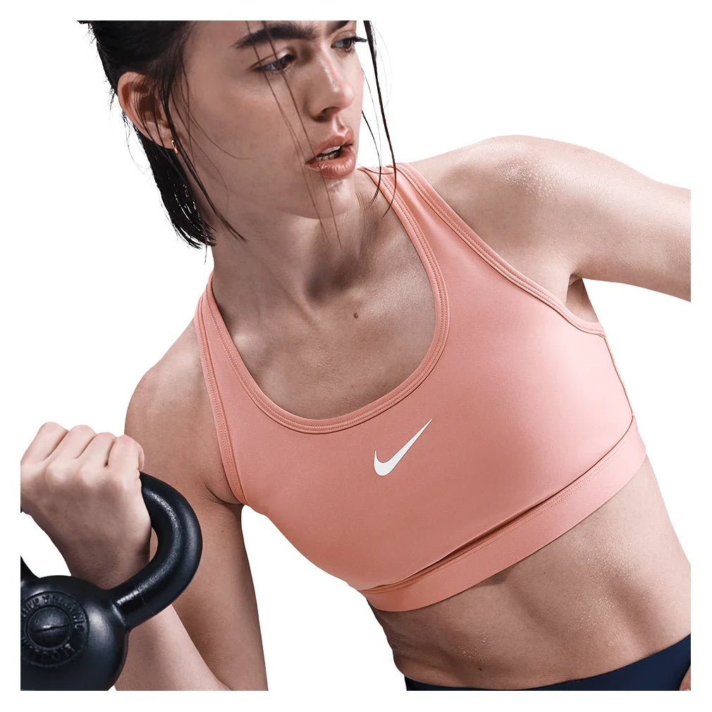 Women`s Swoosh Medium Support Padded Sports Bra Apparel Nike