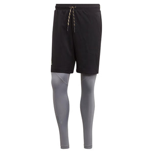 Men's 2in1 Tennis Short Black and Grey Three Apparel Adidas