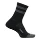 Elite Light Cushion Mini Crew Socks Black High Top Stripe Socks Feetures